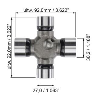 Kreuzgelenk Combi 1330-1350