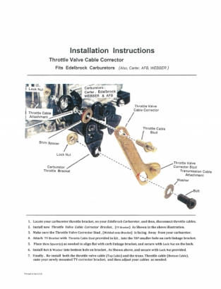 Rast-Kabel corrector Edelbrock